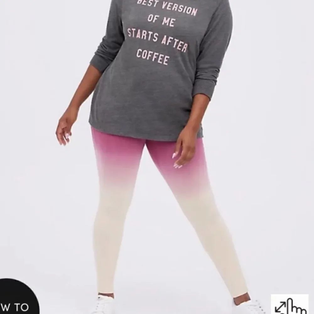Torrid Ombré Multi Color Leggings Athleisure Gym Yoga Athletic Casual Modern